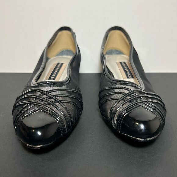 Womens HUSH PUPPIES Transparent Black Cap Toe Pump Heels / Size 7 Medium - Picture 2 of 8